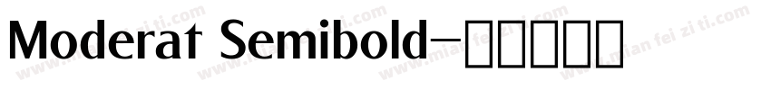 Moderat Semibold字体转换
